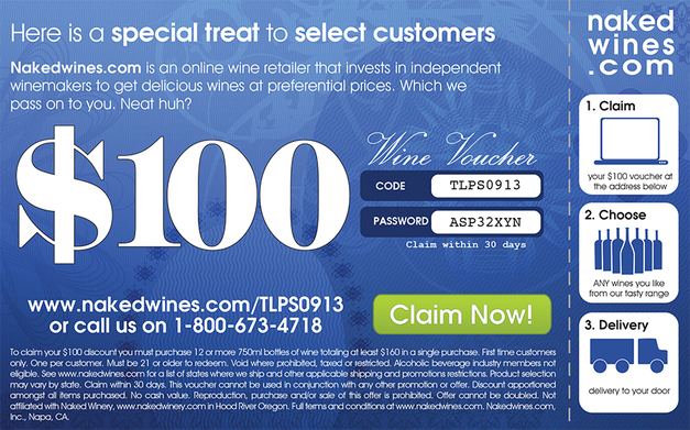 NakedWines discount coupon voucher